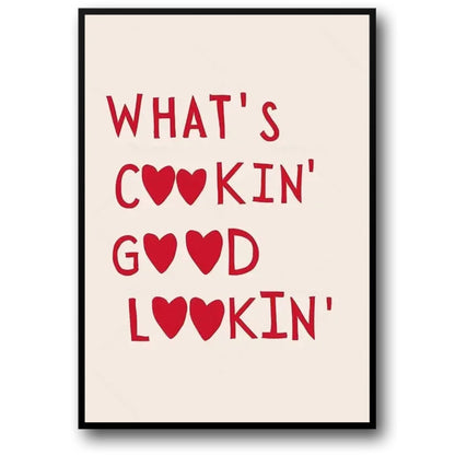 Minimalistische Wandkunst „What's Cookin Good Lookin“