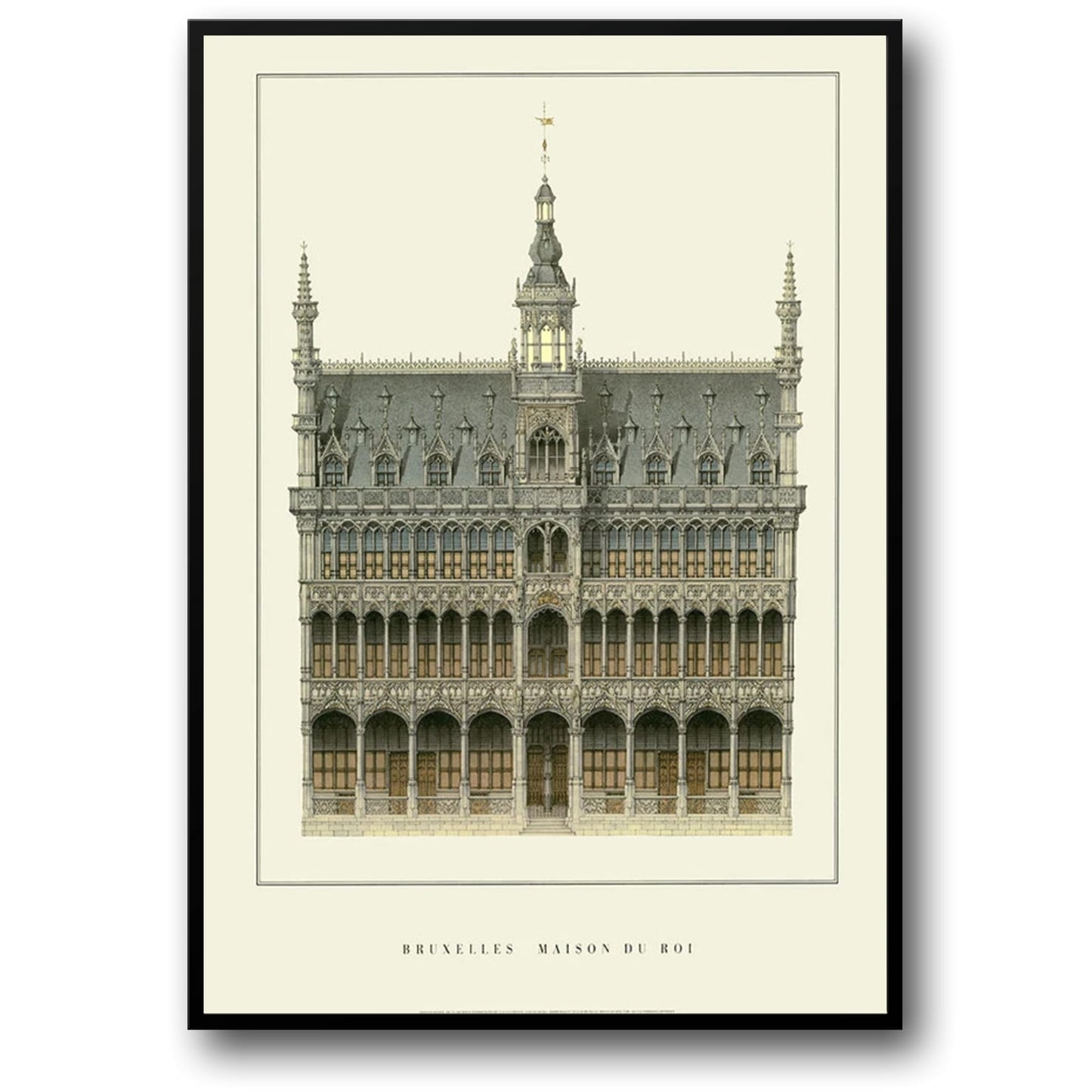 Maison du Roi | Brüssel | Belgien | Grand Place Architektur | Belgische historische Gebäude | Klassische Architekturplakate