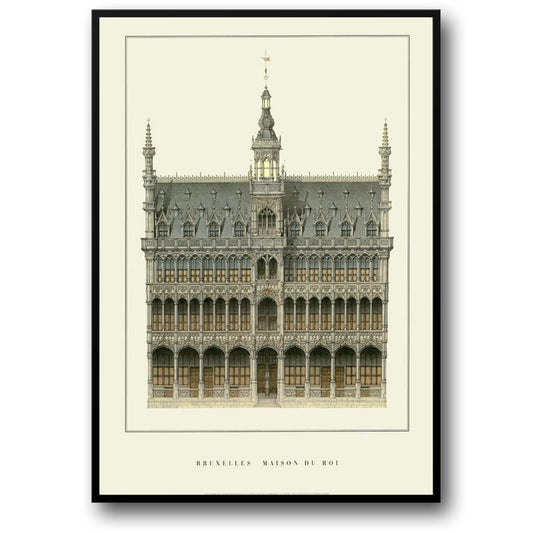 Maison du Roi | Brüssel | Belgien | Grand Place Architektur | Belgische historische Gebäude | Klassische Architekturplakate