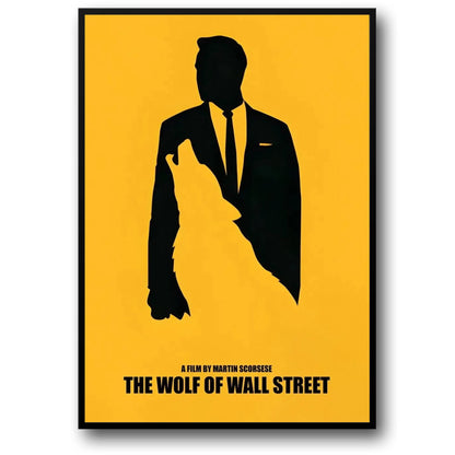 Poster „The Wolf of Wall Street“ | Leinwandkunst von Leonardo DiCaprio | Heimdekoration, Wandkunst fürs Wohnzimmer