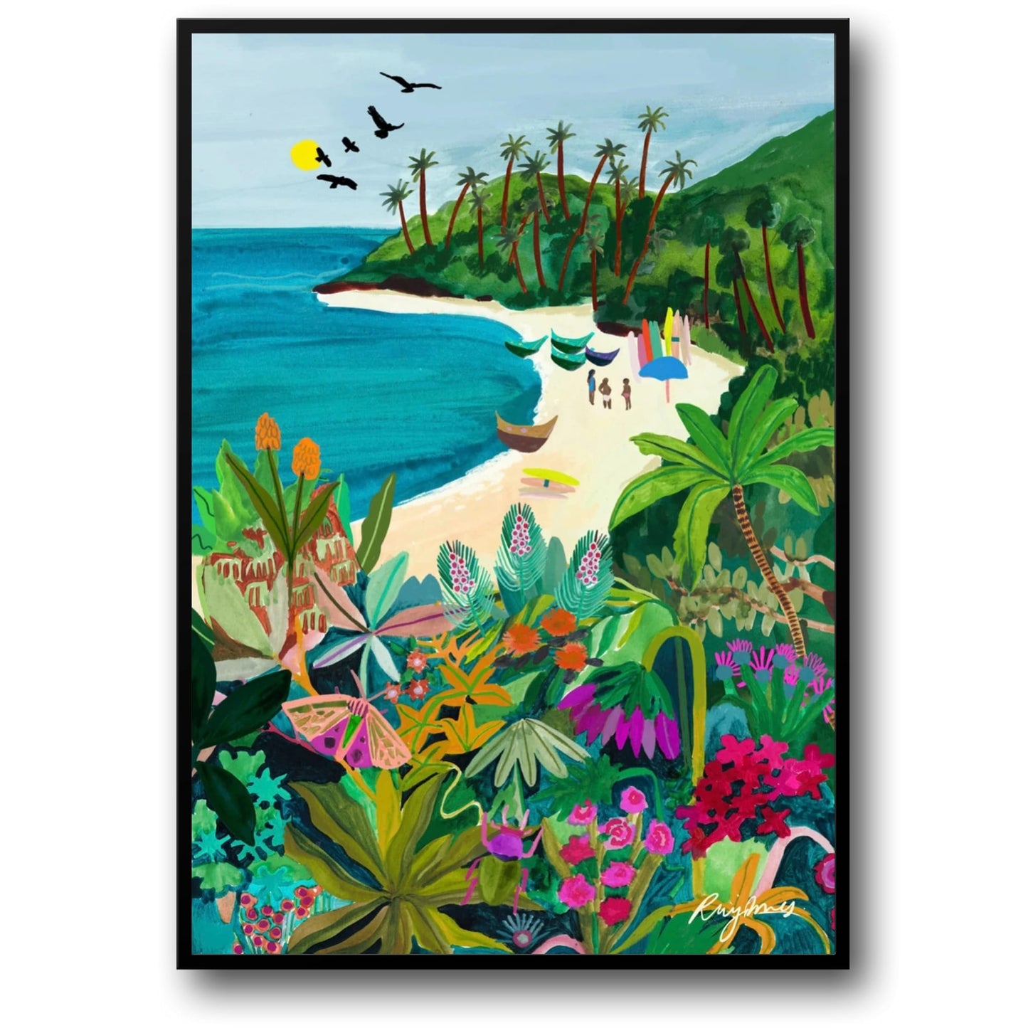 abstract india landscape poster