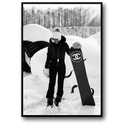 Chanel Snowboard | Mode Winter Sport Illustratie