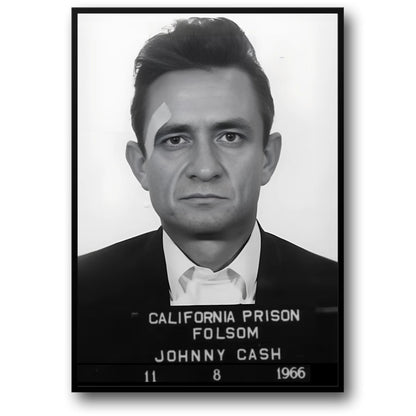 Johnny Cash | Schwarz-Weiß-Polizeifoto