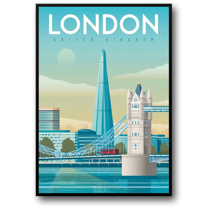 London Tower Bridge | Iconic Cityscape Poster | United Kingdom Landmark Art | Home Decor