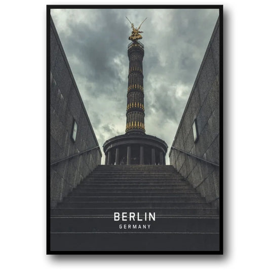 Berlin Victory Column | Germany Landmark Art | Europe Cityscape Poster | Home Wall Decor | Travel Souvenir Art Print