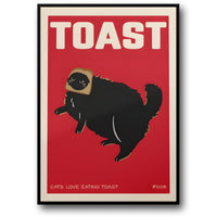 Vintage-Rot-Toast | Küchenkunst der Großkatze