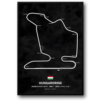 Hungaroring Formel 1 Poster | Ungarn | Mogyord | Unverzichtbare Grand-Prix-Strecke von Ungarn | Aufregende F1-Rennstrecken-Wandkunst