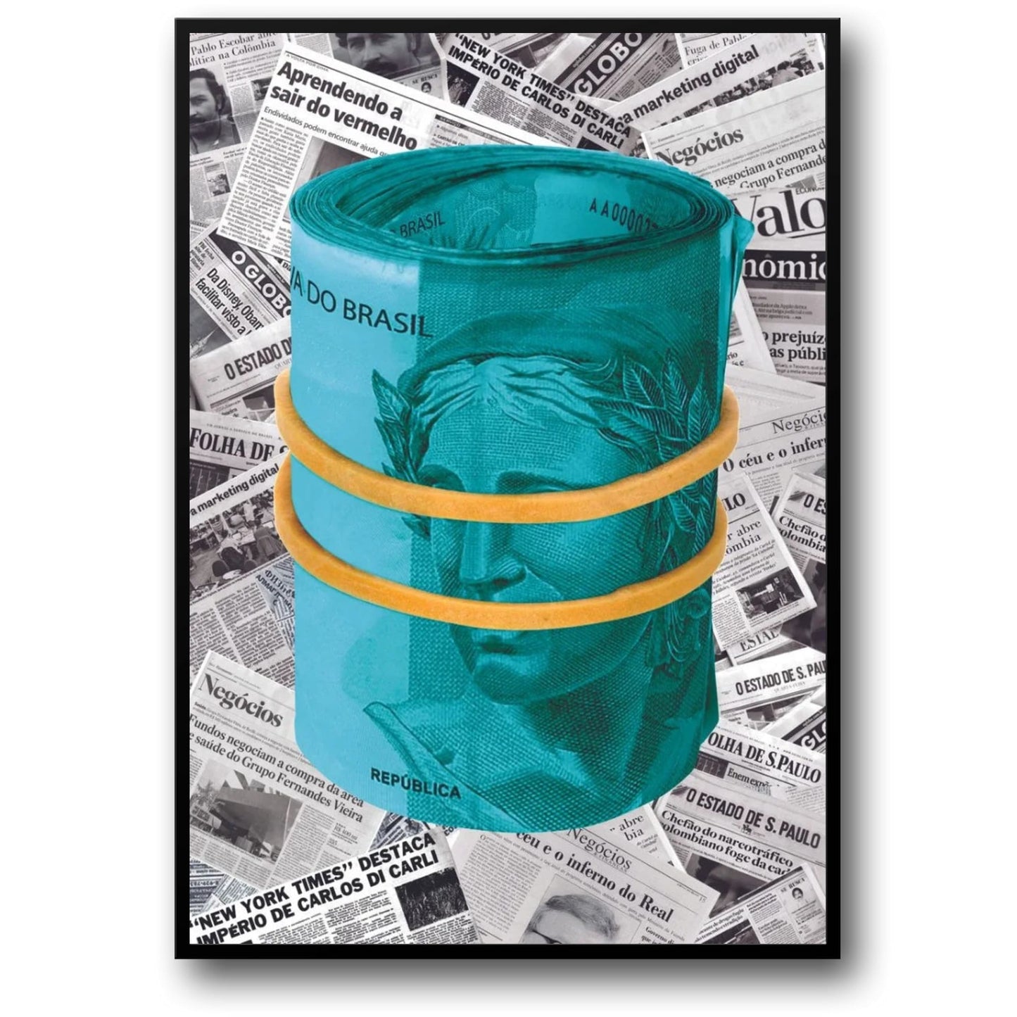 Braziliaanse Munt | Opgerolde Bankbiljetten Kunst