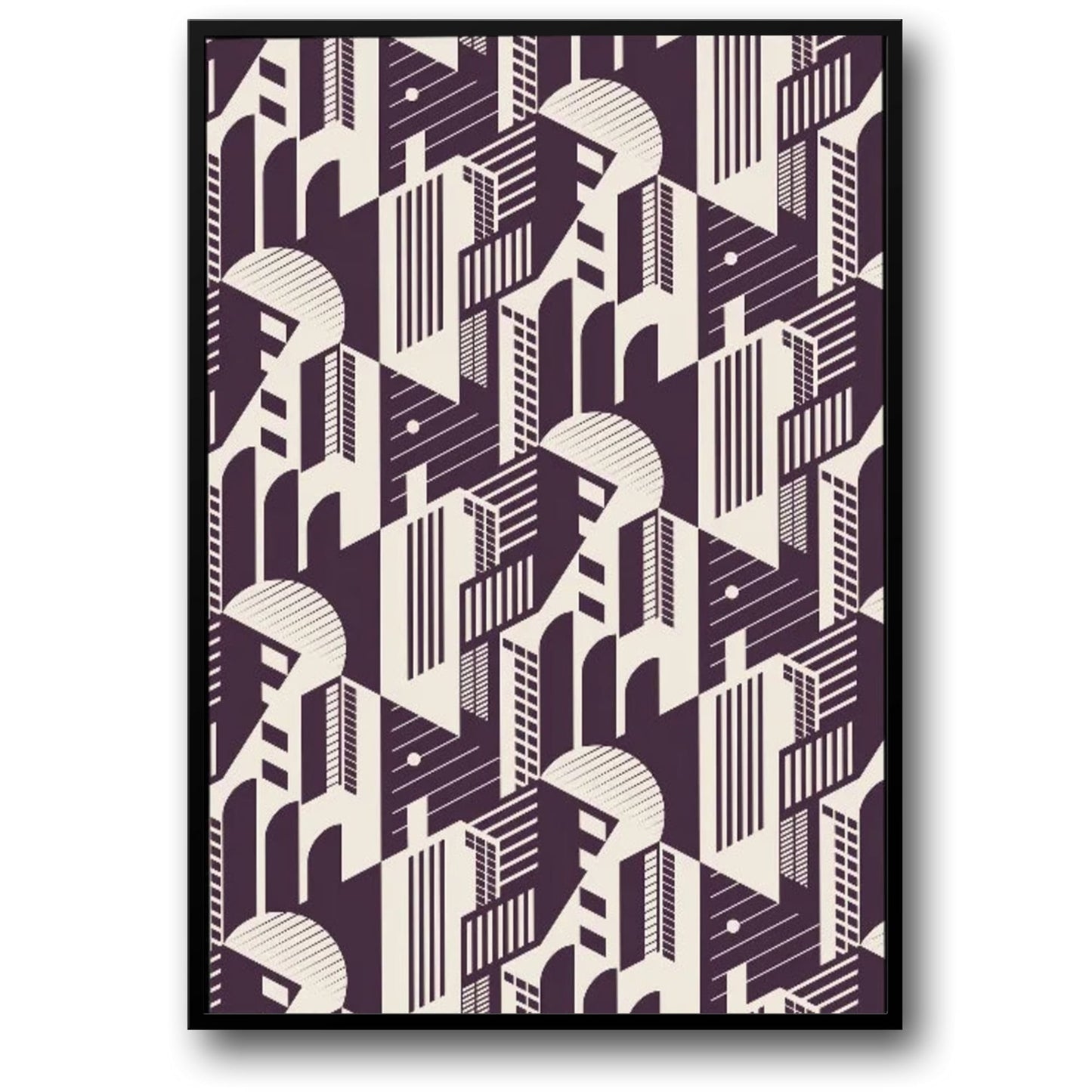 Bauhaus Urban Rhythms | Geometric Symmetry Poster | Modern Wall Art | Architectural Design | Minimalist Decor | Contemporary Aesthetic