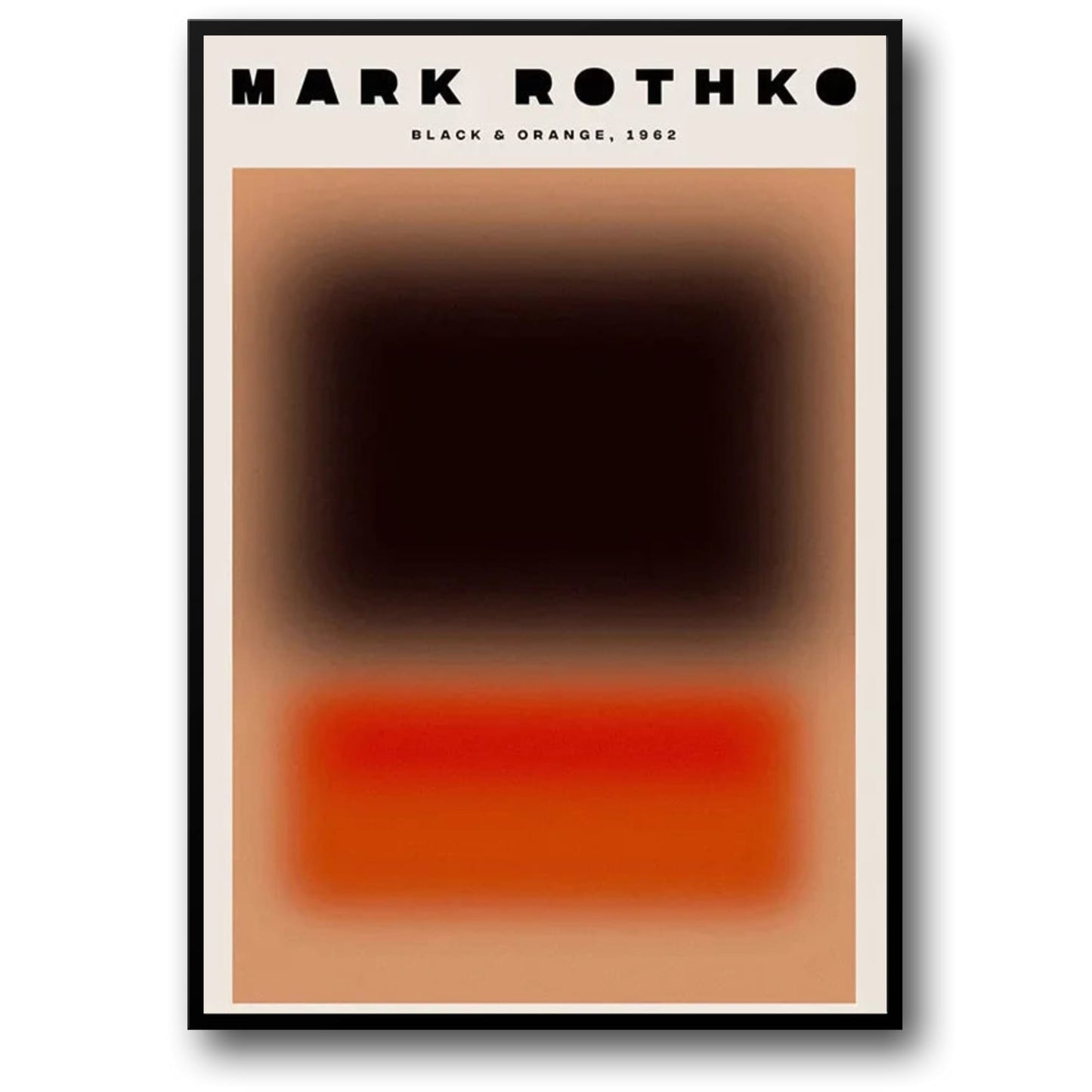 Mark Rothko | Verschwommenes Rot-Schwarz-Abstrakt