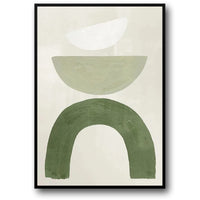 Moderne Oase | Minimalistische grüne Formen