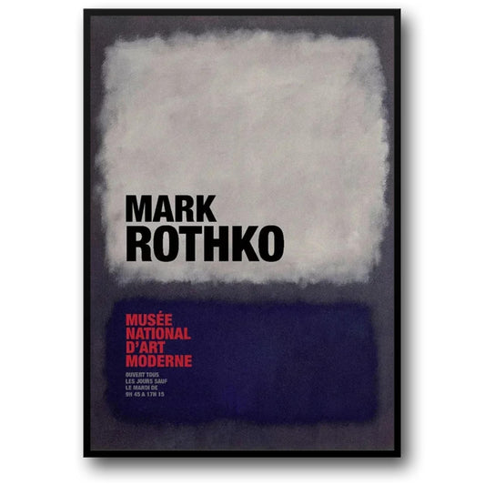 Mark Rothko | Abstraktes Bild in Weiß und Marineblau