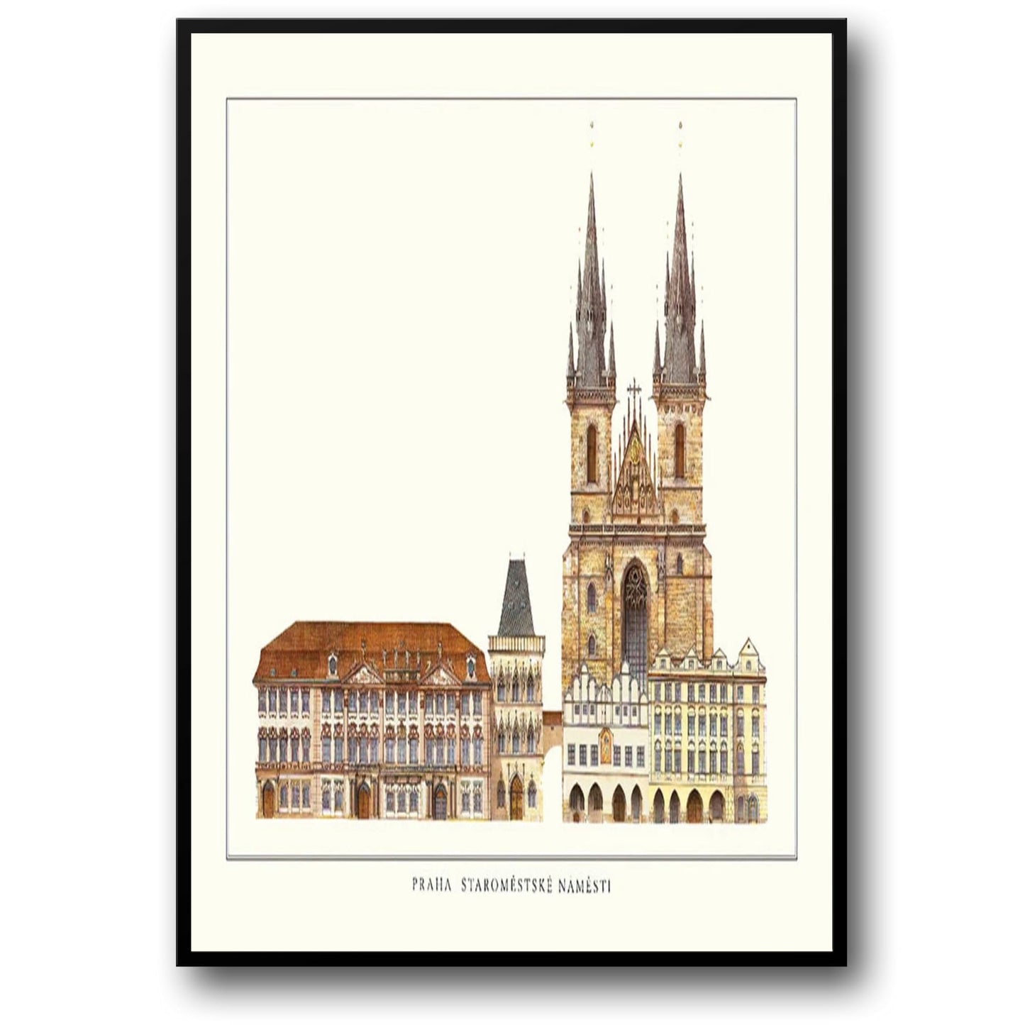 Altes Rathaus | Prag | Tschechische Republik | Gotik- und Renaissance-Architektur | Böhmische Architekturjuwelen | Europäische Städteposter