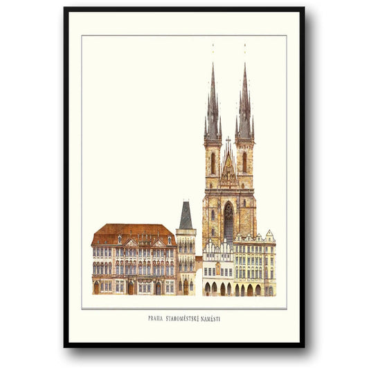 Altes Rathaus | Prag | Tschechische Republik | Gotik- und Renaissance-Architektur | Böhmische Architekturjuwelen | Europäische Städteposter