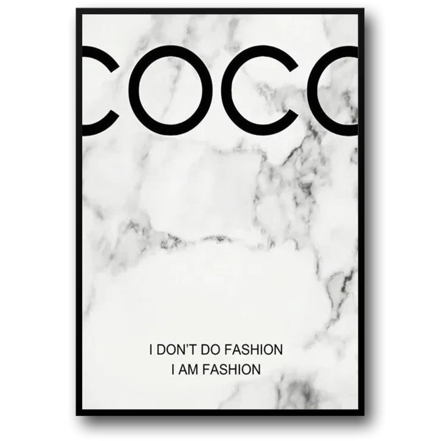 Coco-Chanel-Zitat | Marmordesign | Inspirierende Dekoration