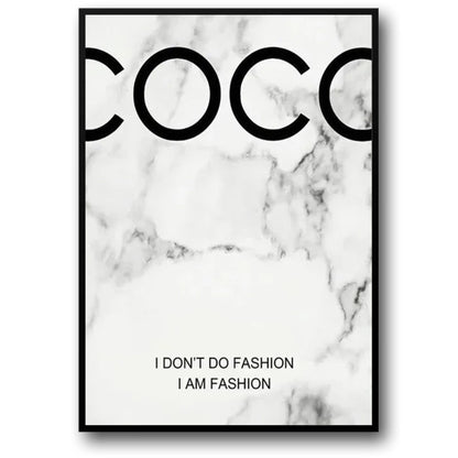 Coco-Chanel-Zitat | Marmordesign | Inspirierende Dekoration