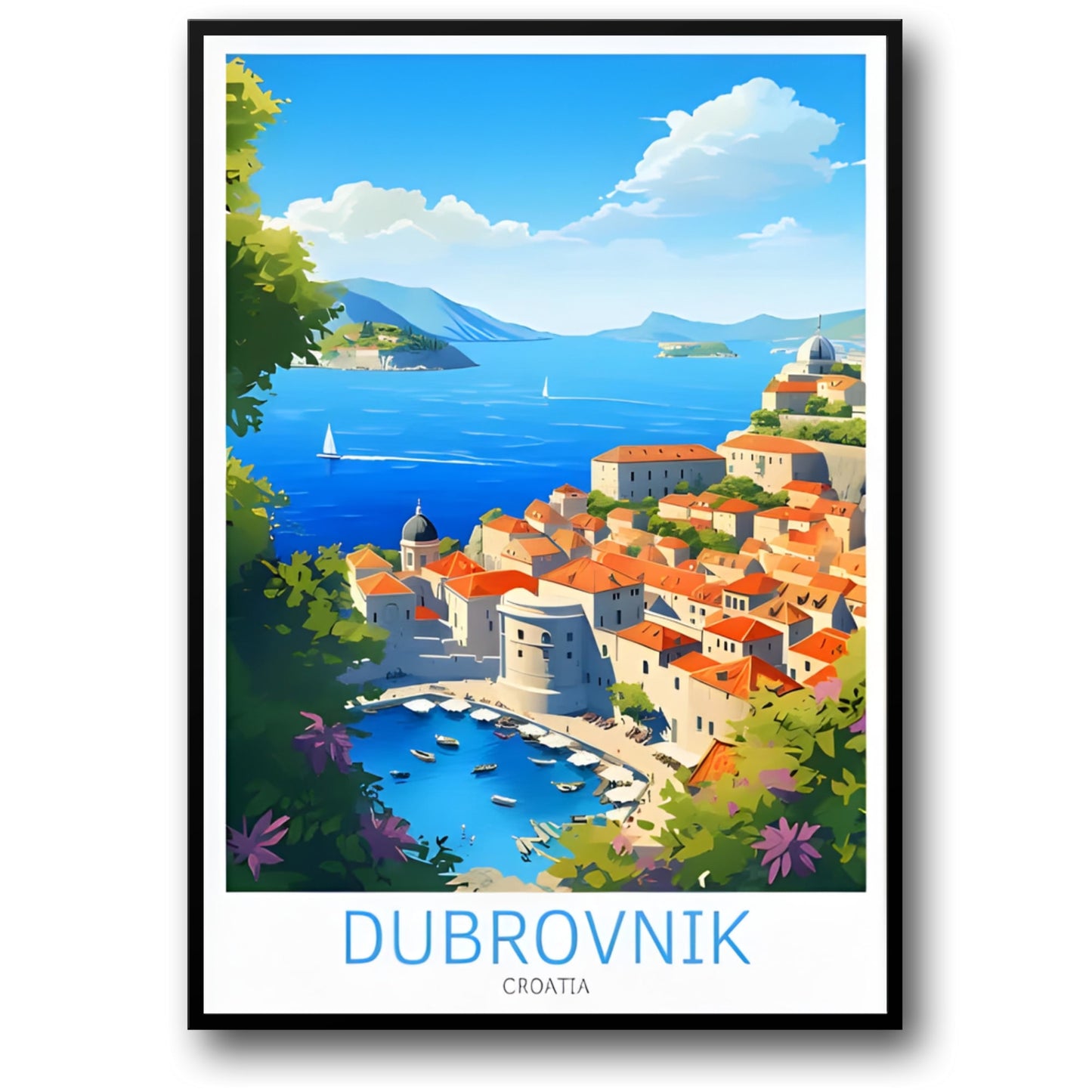 Oude Haven van Dubrovnik | Kustlandschap | Kroatië Reis Kunst