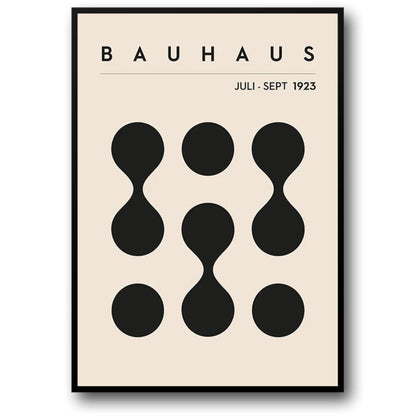 Bauhaus-Punktmuster-Kunst | Punkt-zu-Punkt-Design | Modernes geometrisches Poster | Abstrakte Wanddekoration | Künstlerischer Druck für Zuhause und Büro