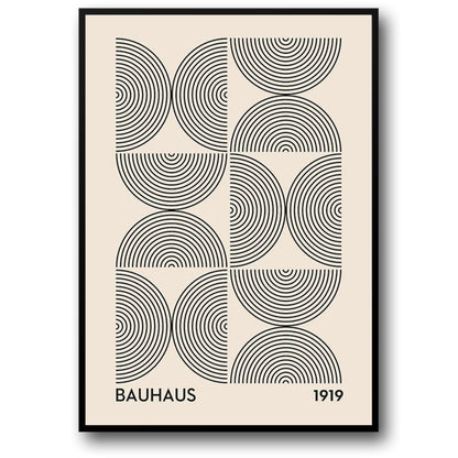 Bauhaus-inspiriertes Poster | Schlichte Muster | Minimalistische geometrische Kunst | Grafikdesign | Wanddekoration | Modernes Wohndesign