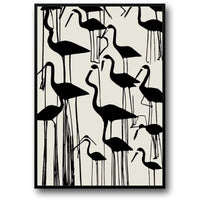 Japanische künstlerische Flamingo-Motive