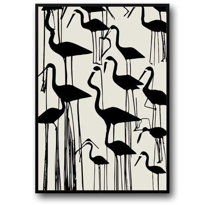 Japanische künstlerische Flamingo-Motive