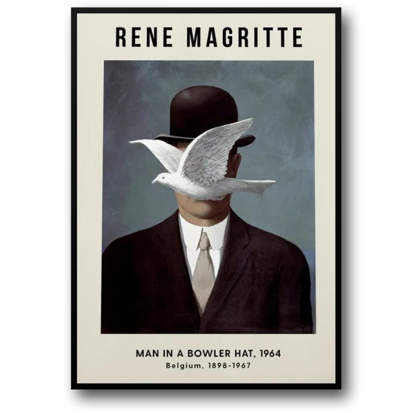 René Magritte | Man in een Bolhoed | Surrealistisch Kunstwerk