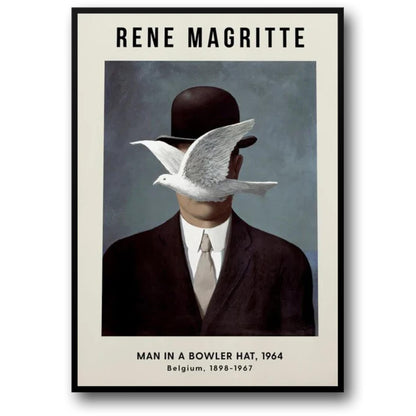 René Magritte | Man in een Bolhoed | Surrealistisch Kunstwerk