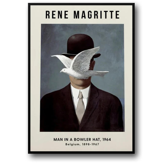 René Magritte | Man in een Bolhoed | Surrealistisch Kunstwerk