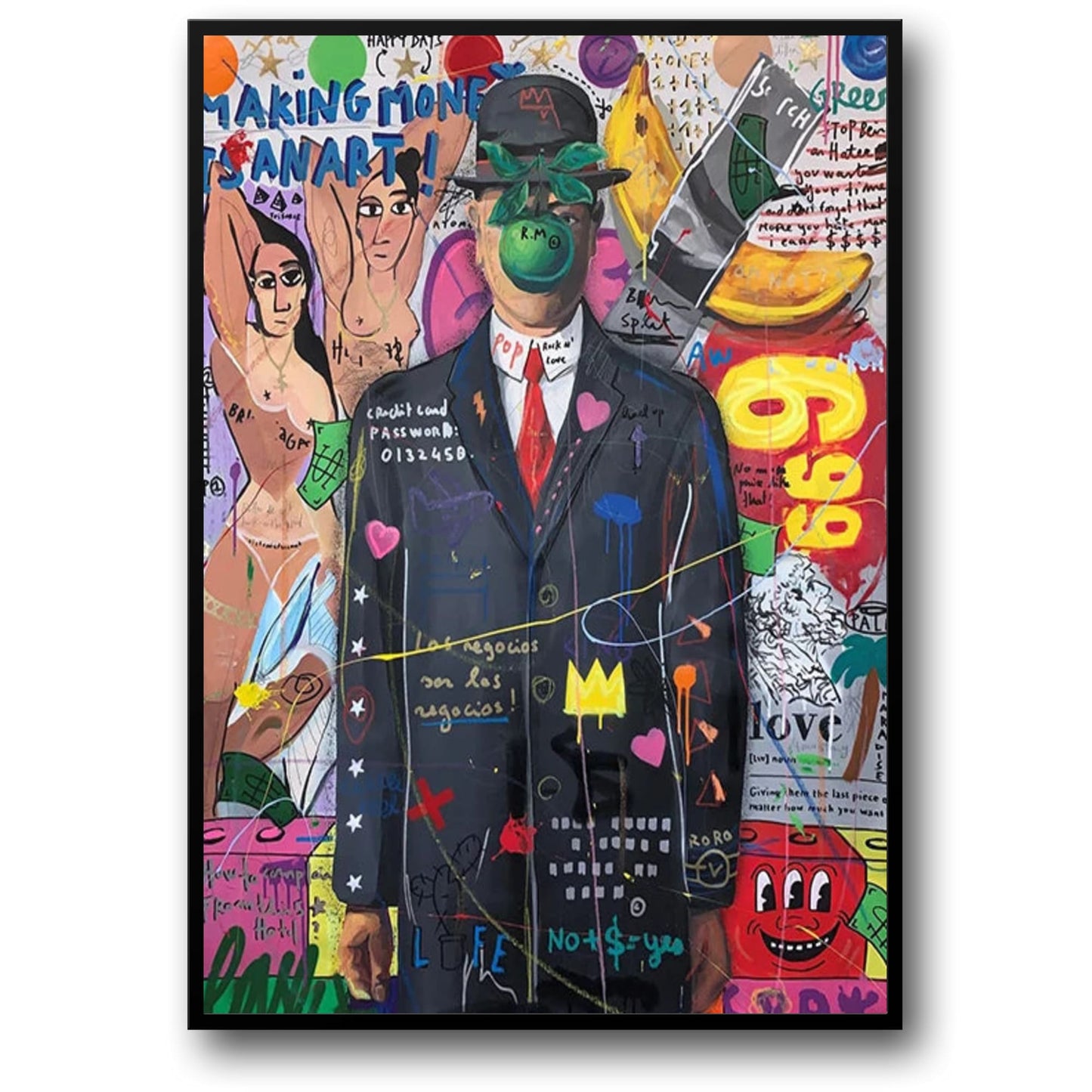 Pop-Art-Poster | Porträt der Königin von England | Graffiti-Leinwand-Wandkunst | Abstrakte Straßendekoration | Wohndekor
