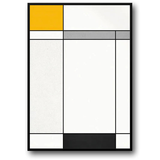 Piet Mondrian | Schwarz, Weiß, Gelb, Grau | Abstrakte moderne Kunst