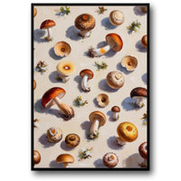 Pilzmischung | Botanische Illustration im Vintage-Stil