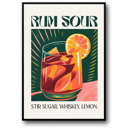 Rum Sour Cocktailrezept | Vintage-Stil