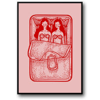 Meerjungfrauengepäck | Wunderliches Kunstdesign Poster