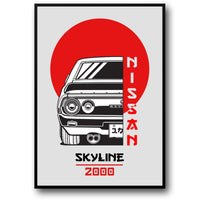 Skyline 2000 | Vintage-Autoposter aus Japan