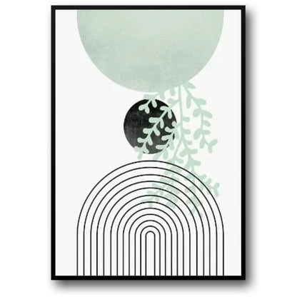 Moderne Botanik | Minimalistische grüne Kunst