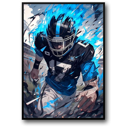 #17 | American Football Poster | Dynamic Tribute to Sporting Excellence | Iconic Athlete Artwork | Celebrating Passion, Power, and Achievement