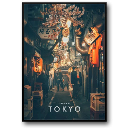 Yokocho-Gasse | Tokio | Tokios pulsierendes Straßenleben | Städtische kulturelle Sehenswürdigkeiten | Poster japanischer Architektur