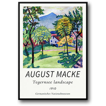 August Mack | Tegernsee Landschaft 1910 | Kunstdruck | Vintage-Kunstwerk-Poster | Wanddekoration | Malerische Natur | Impressionistische Landschaft | Wohndekor-Poster