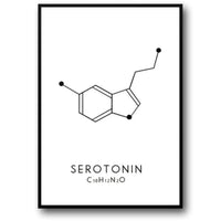 Molekül Chemische Dopamin Serotonin Molekulare Formel Chemie Wissenschaft Wand Kunst Leinwand Malerei Wohnzimmer Dekorative Poster