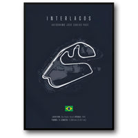 Streckenlayout Interlagos F1 | Motorsport Art
