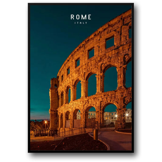 Arena von Pula | Rom | Italien | Tauchen Sie ein in die Geschichte des antiken Roms | Ikonisches architektonisches Meisterwerk | Faszinierende Rom-Poster