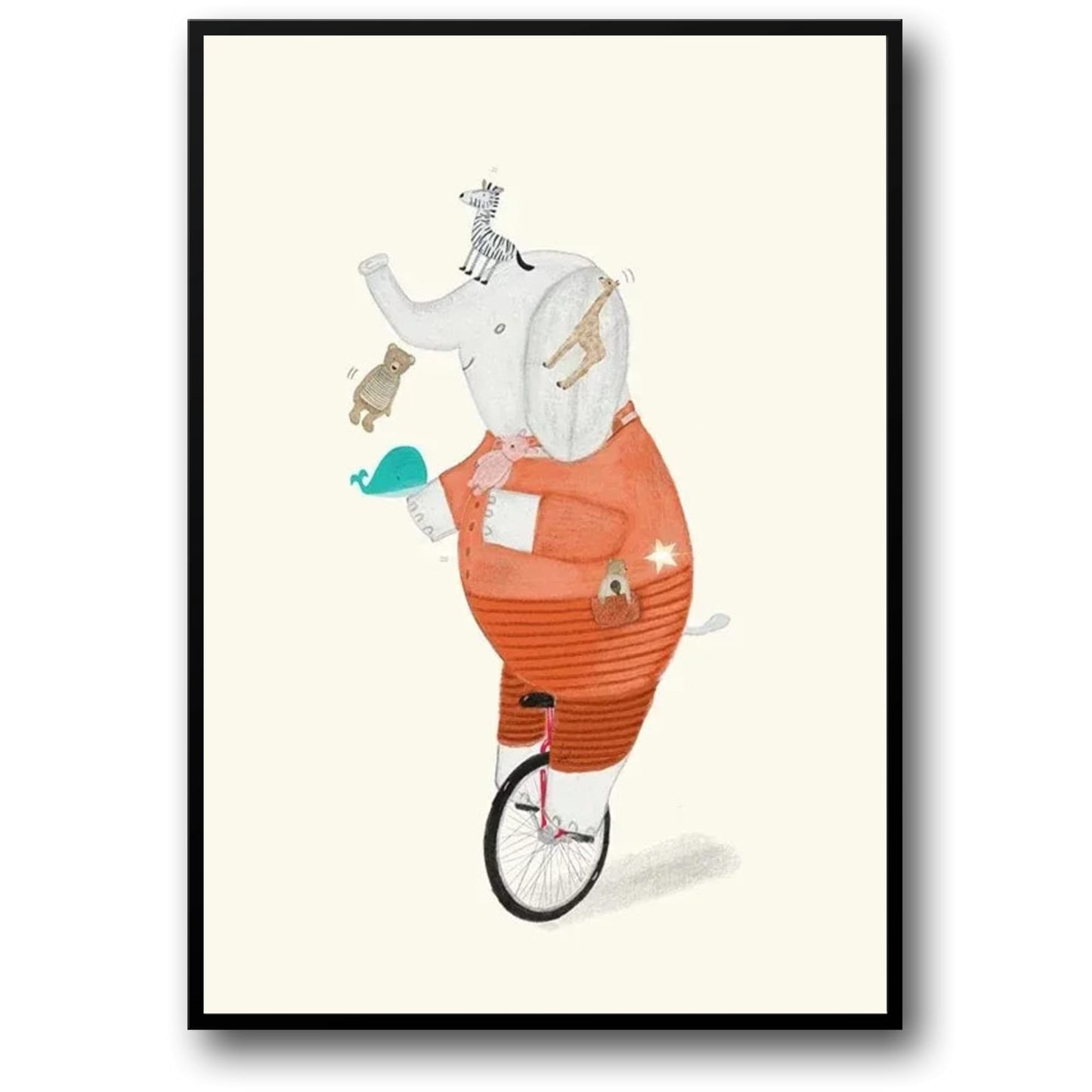 Elephant's Unicycle Jamboree | Whimsical Animated Art
