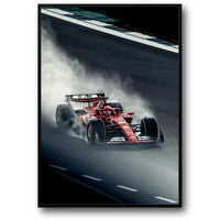 Formel Grand Prix Senna | Abstraktes Graffiti-Poster mit Rennstrecke | Leclerc Supercar Wanddekoration