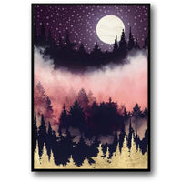 Bewölktes Rosa | Abstrakte Landschaft