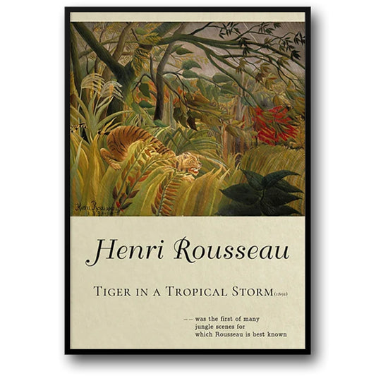 Henri Rousseau | Tijger in een Tropische Storm | Jungle Kunstwerk