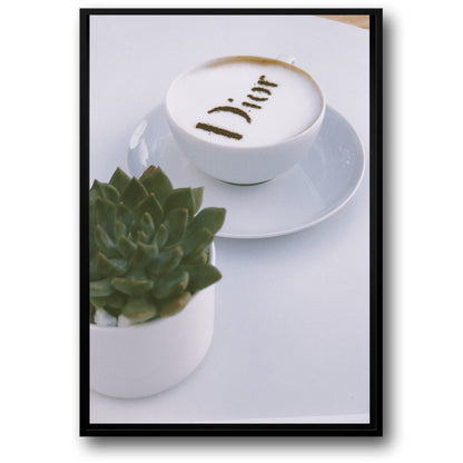 Christian Dior Coffee Art | Poster | Fashion Wall Decor | Luxury Print | Home & Garden Decor