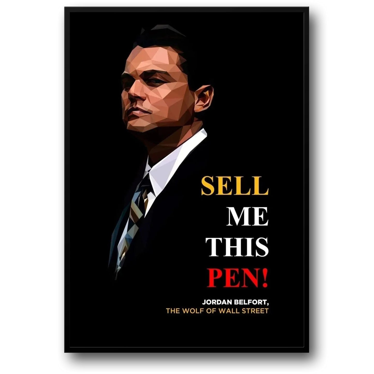 Leonardo DiCaprio Leinwandkunst | Poster „The Wolf of Wall Street“ | Klassischer Filmdruck | Wanddekoration | Kunst für Zuhause