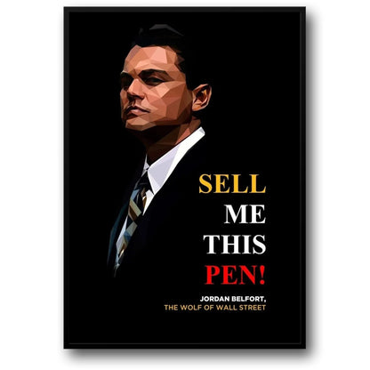 Leonardo DiCaprio Leinwandkunst | Poster „The Wolf of Wall Street“ | Klassischer Filmdruck | Wanddekoration | Kunst für Zuhause
