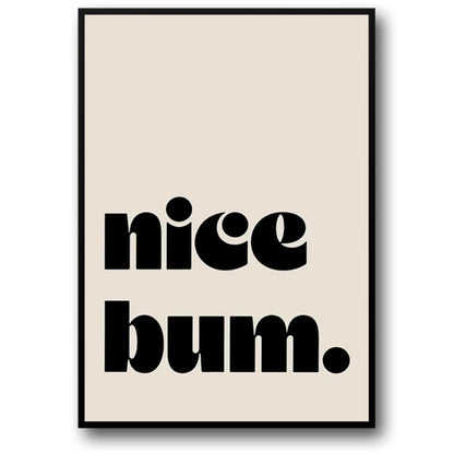 Nice Bum | Vintage Pink Cartoon