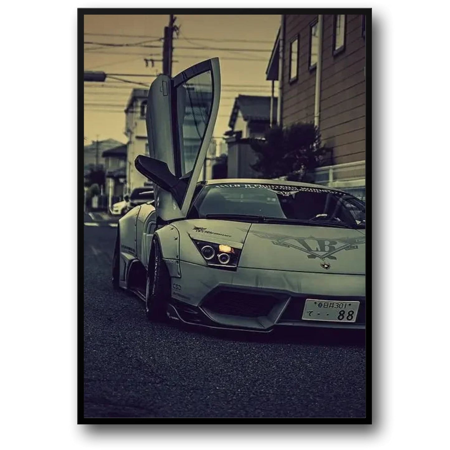 Modern Supercar | Lambo Doors | Urban Evening Mood
